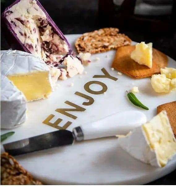 Artesa Round White Marble Cheese Board - Persora