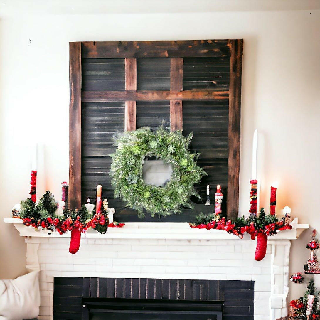 Artificial Succulents Wreath.