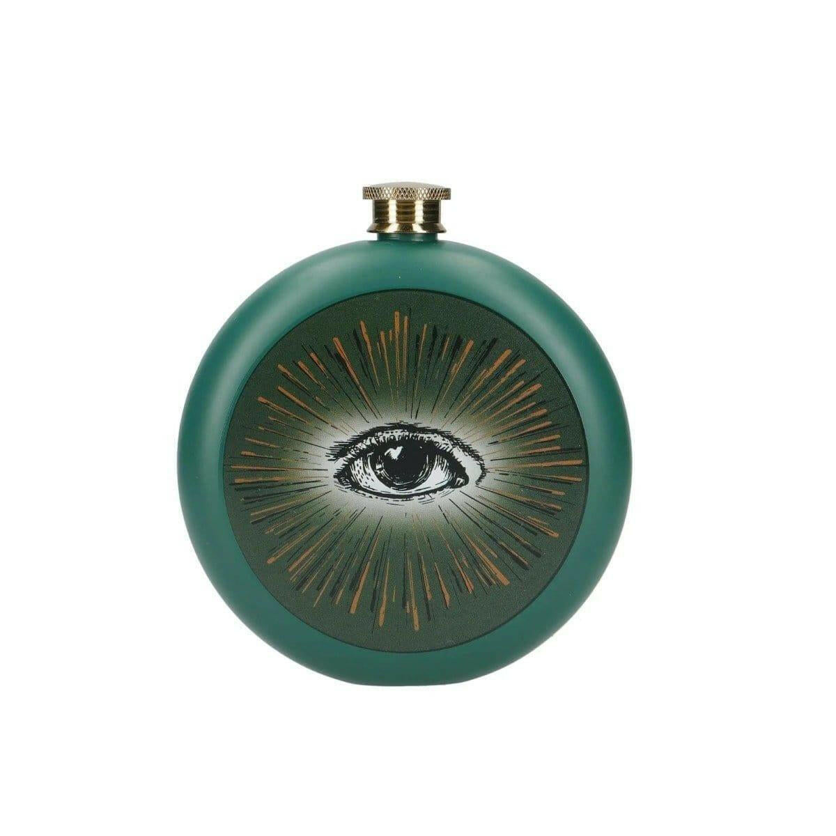 BarCraft Stainless Steel Eye Design Hip Flask.