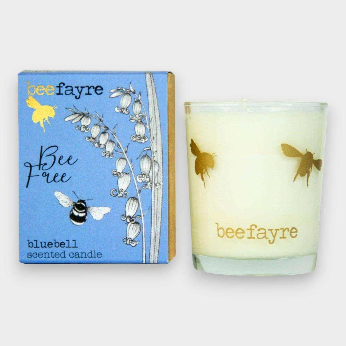 Bee Fayre Bee Free Bluebell Small Scented Candle.