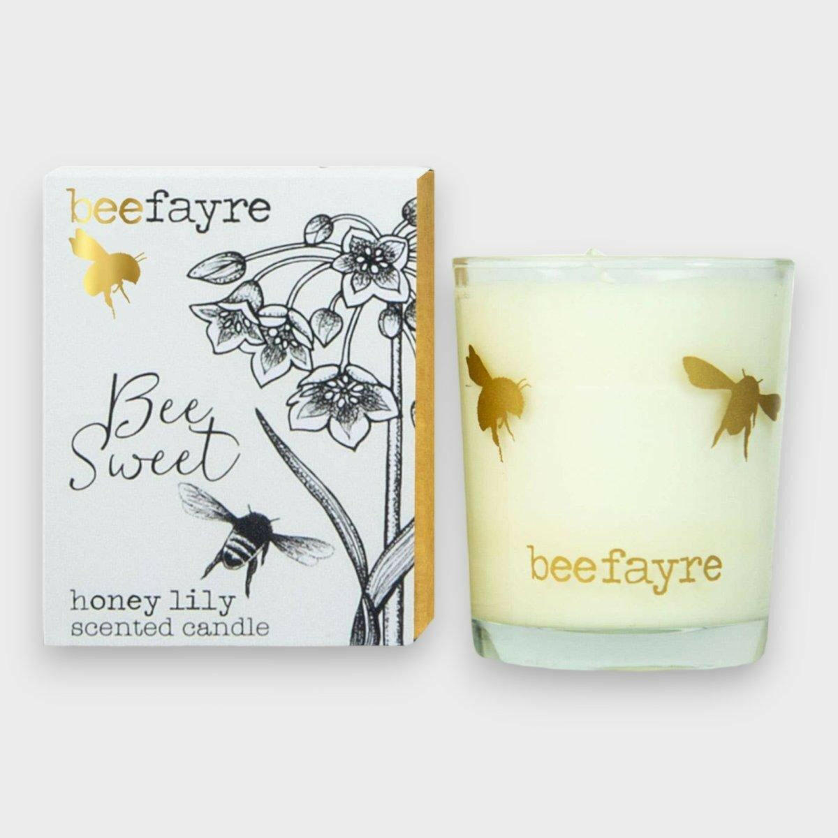Bee Fayre Bee Sweet Honey Lily Candle.