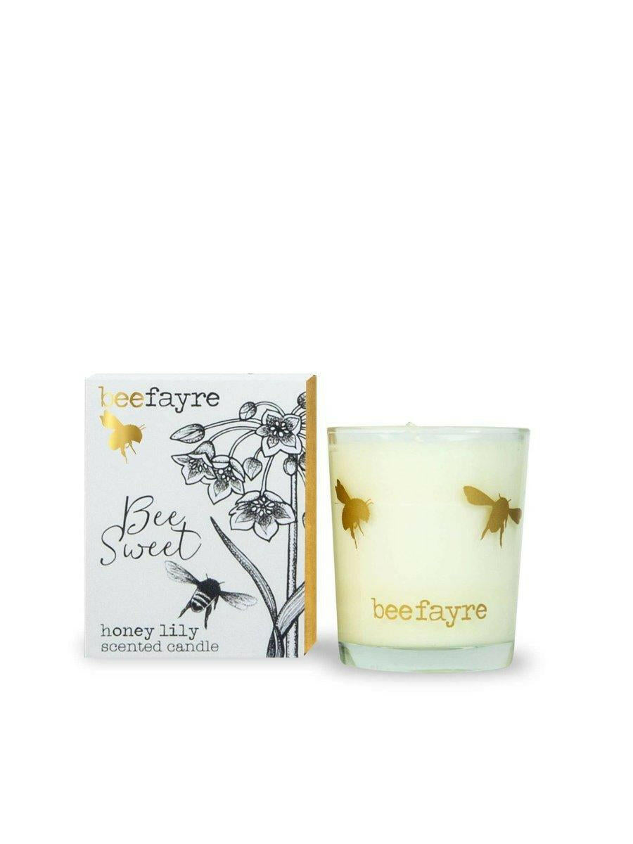 Bee Fayre Bee Sweet Honey Lily Candle.