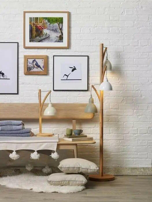 Blyton 1 Light Table Lamp complete with Painted Shade.