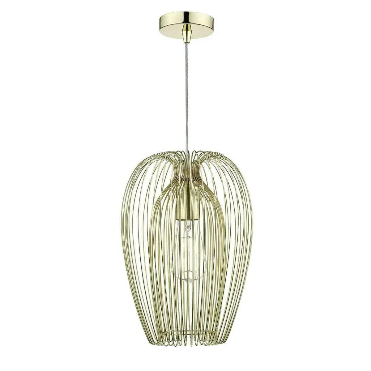 Ero 1 Light Gold Pendant Light.
