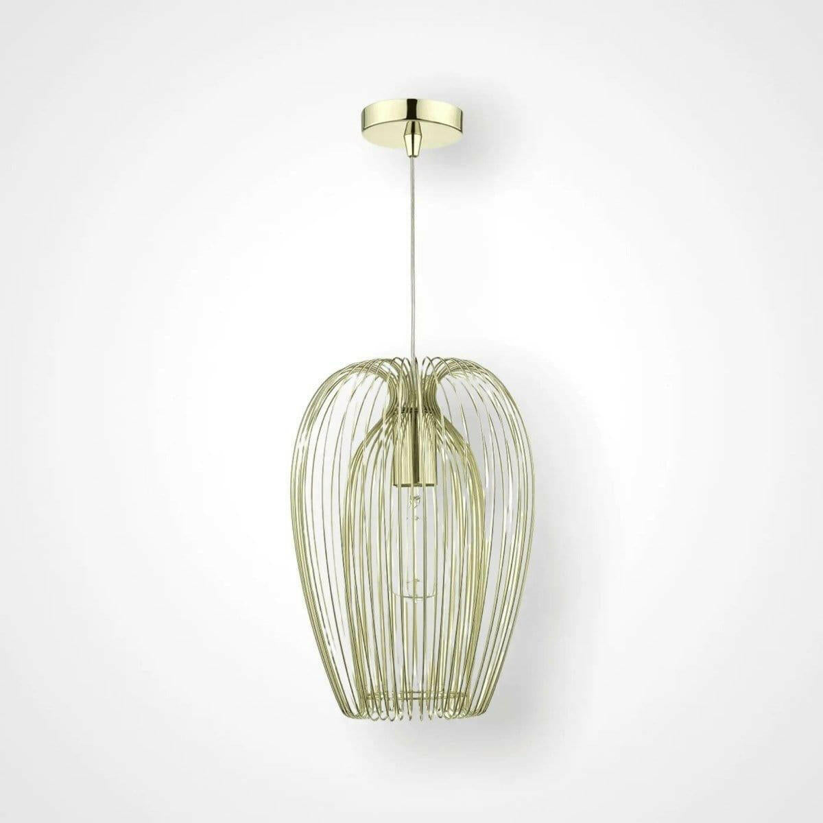 Ero 1 Light Gold Pendant Light.