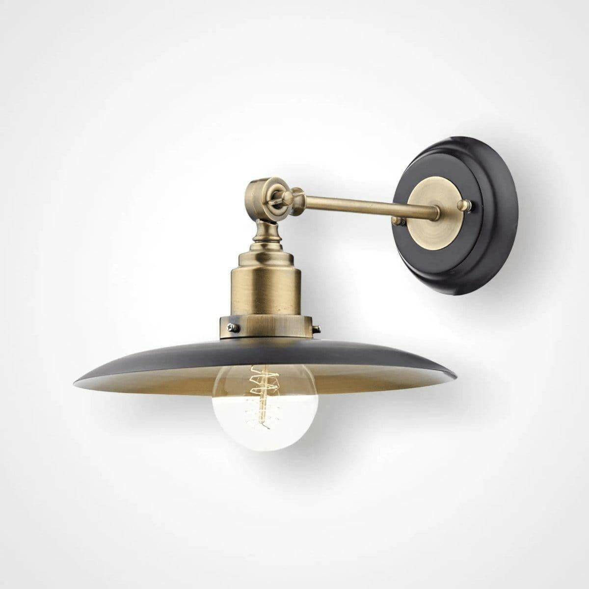 Hannover 1 Light Wall Bracket Black Antique Brass.