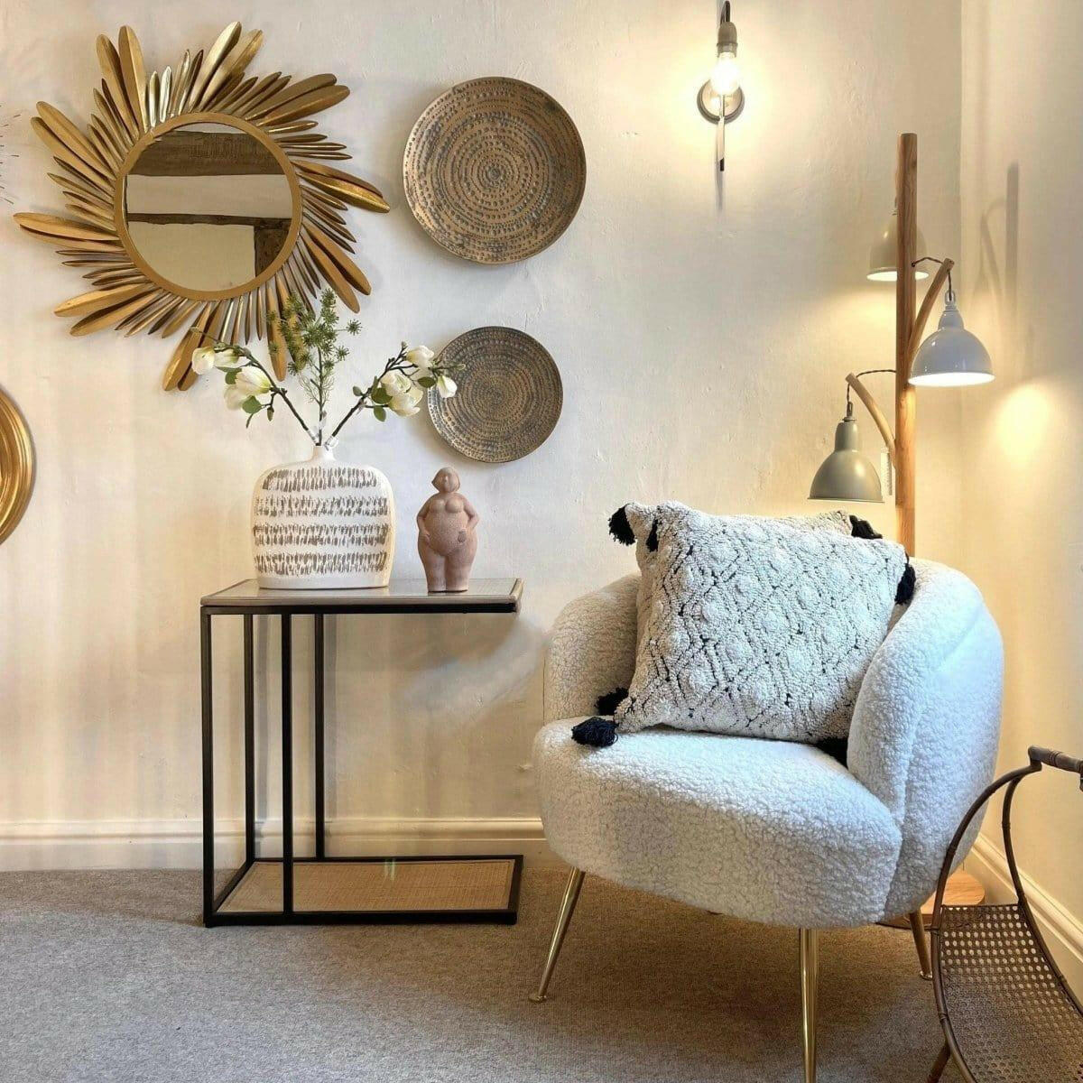 Kiefer 1lt Wall Light Black & Antique Brass.