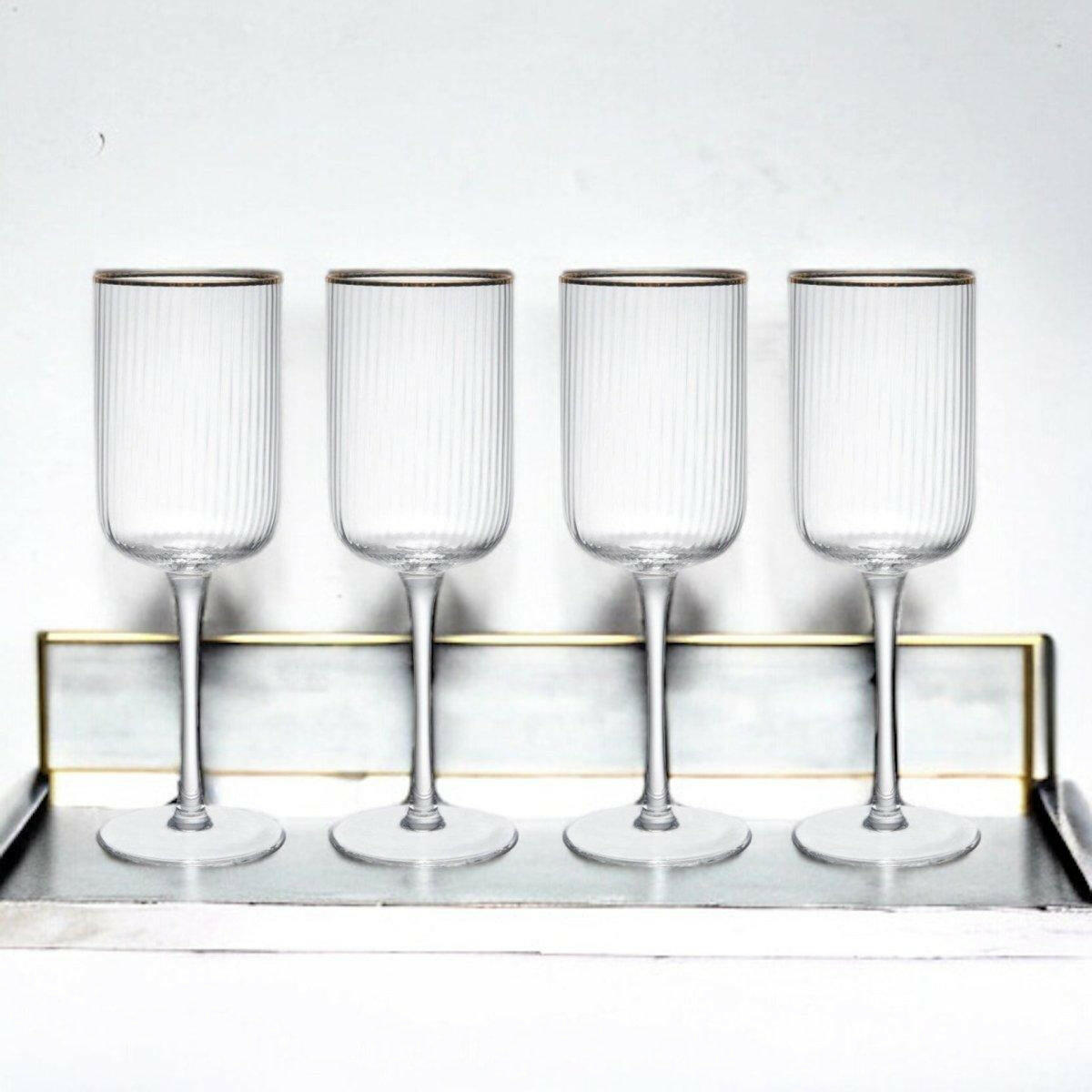 Mikasa Sorrento 4-Piece Crystal Red Wine Glass Set, 450ml - Persora