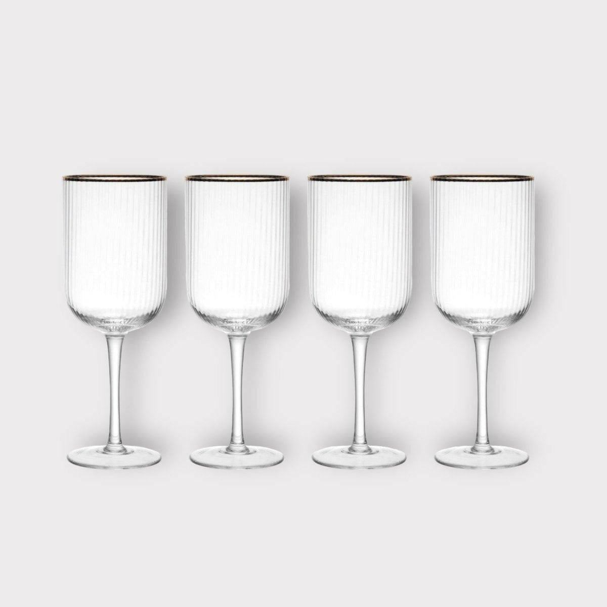 Mikasa Sorrento 4-Piece Crystal White Wine Glass Set, 400ml - Persora