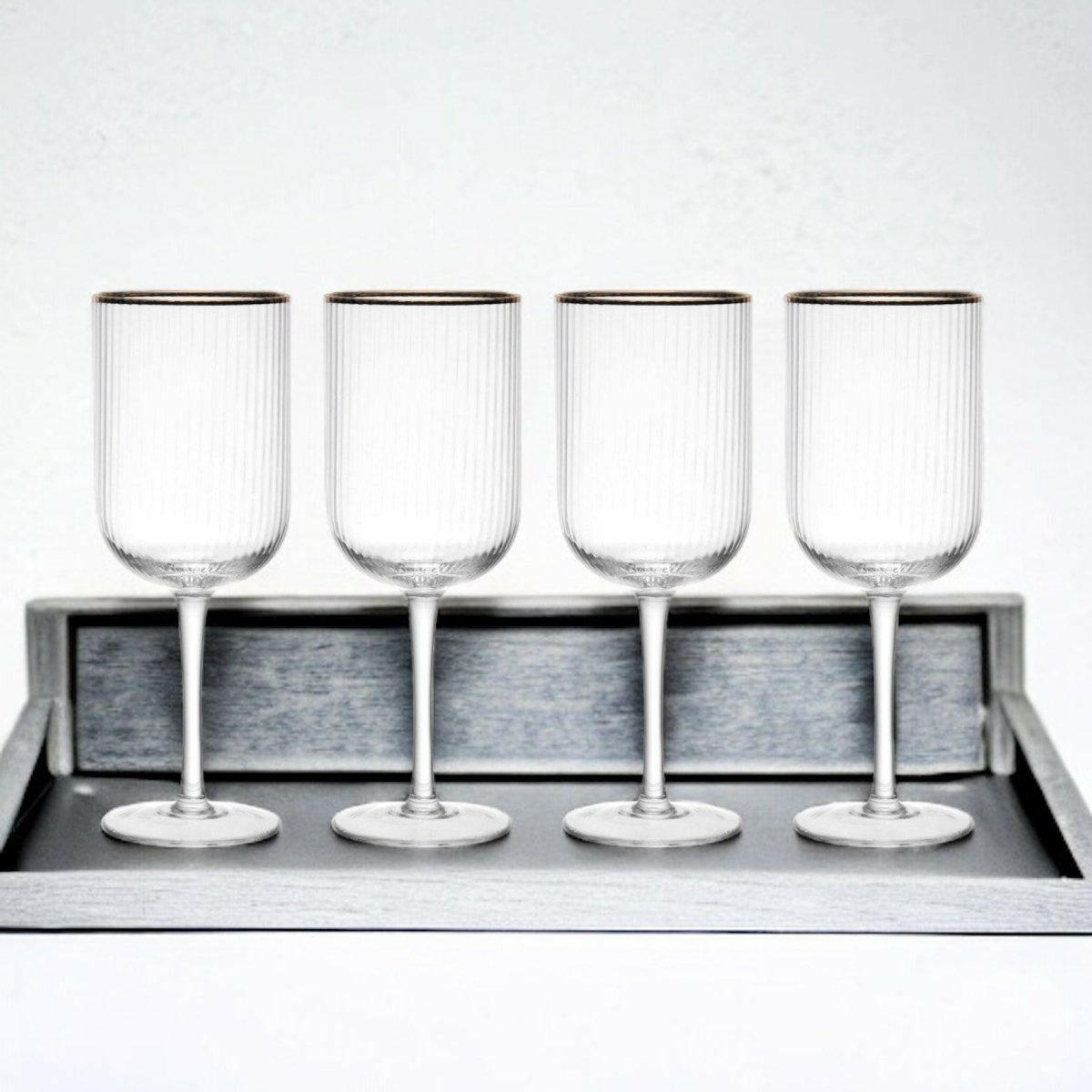 Mikasa Sorrento 4-Piece Crystal White Wine Glass Set, 400ml - Persora