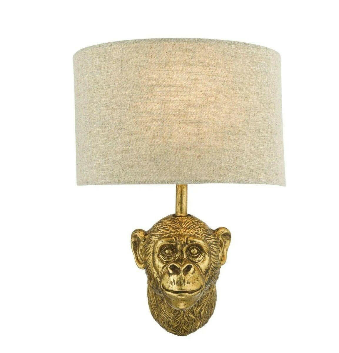 Raul Monkey Wall Light Gold.