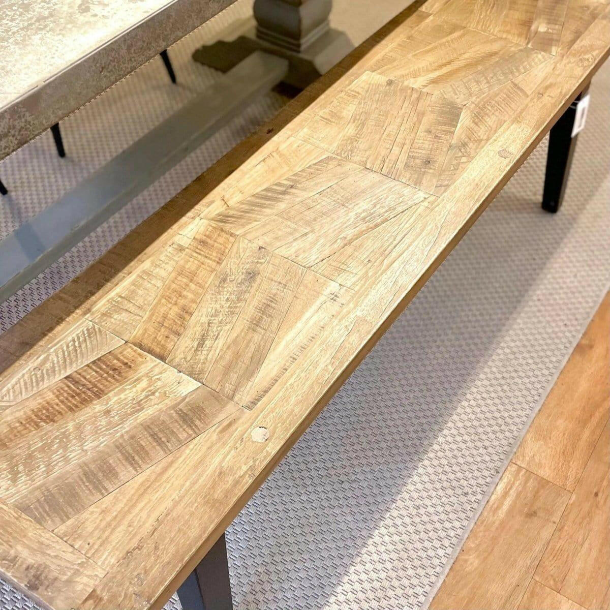 Recycled Elm Wood Bench.