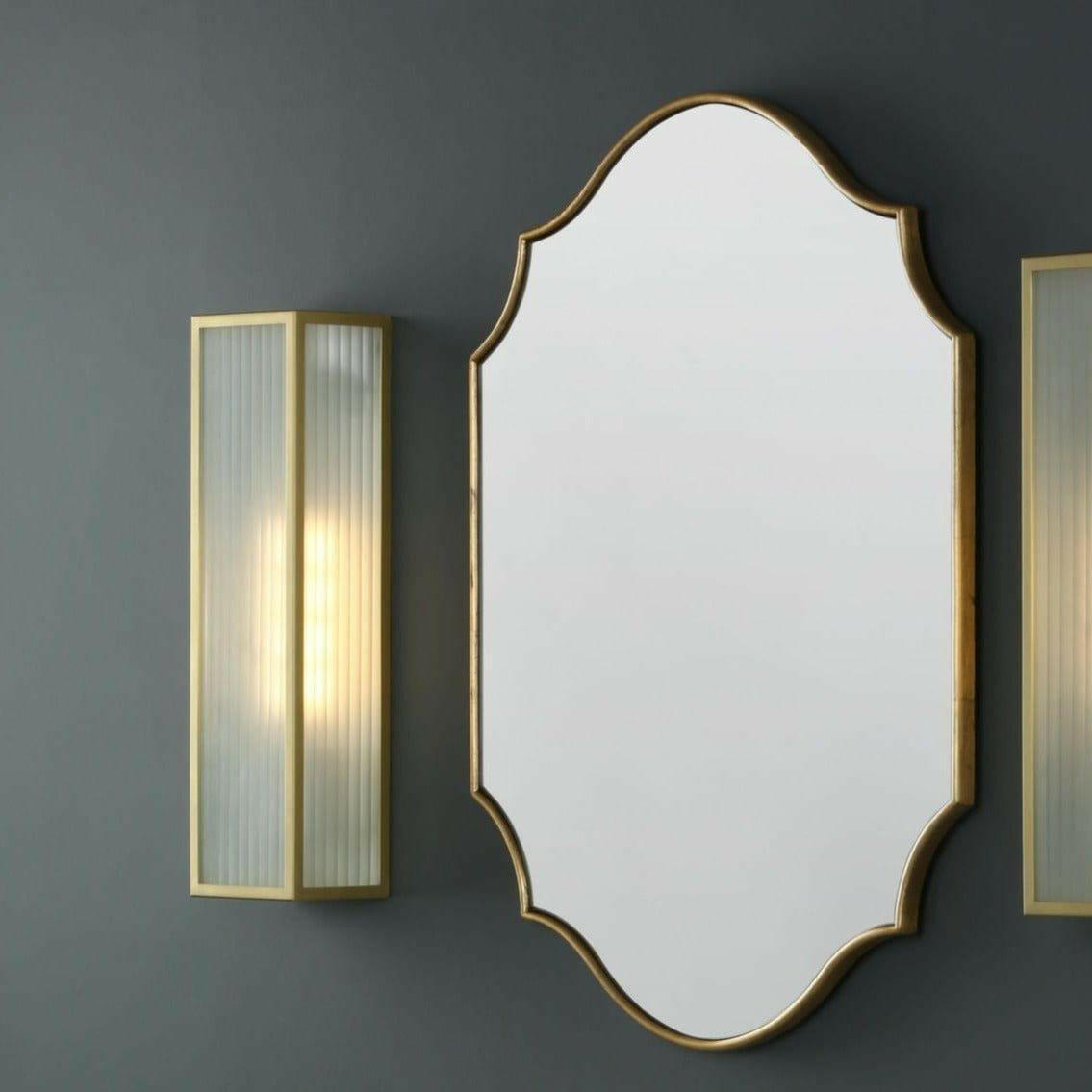 Ruggiero Rectangle Mirror With Gold Detail 70 x 50cm.