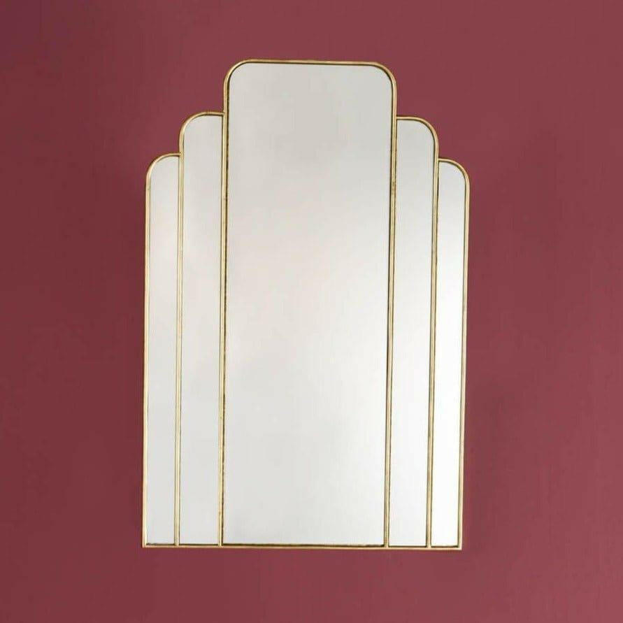 Skovgaard Rectangle Mirror With Gold Detail 90 x 60cm.