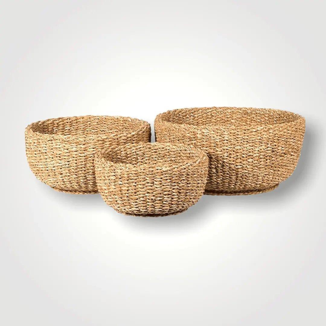 Small Round Woven Basket.