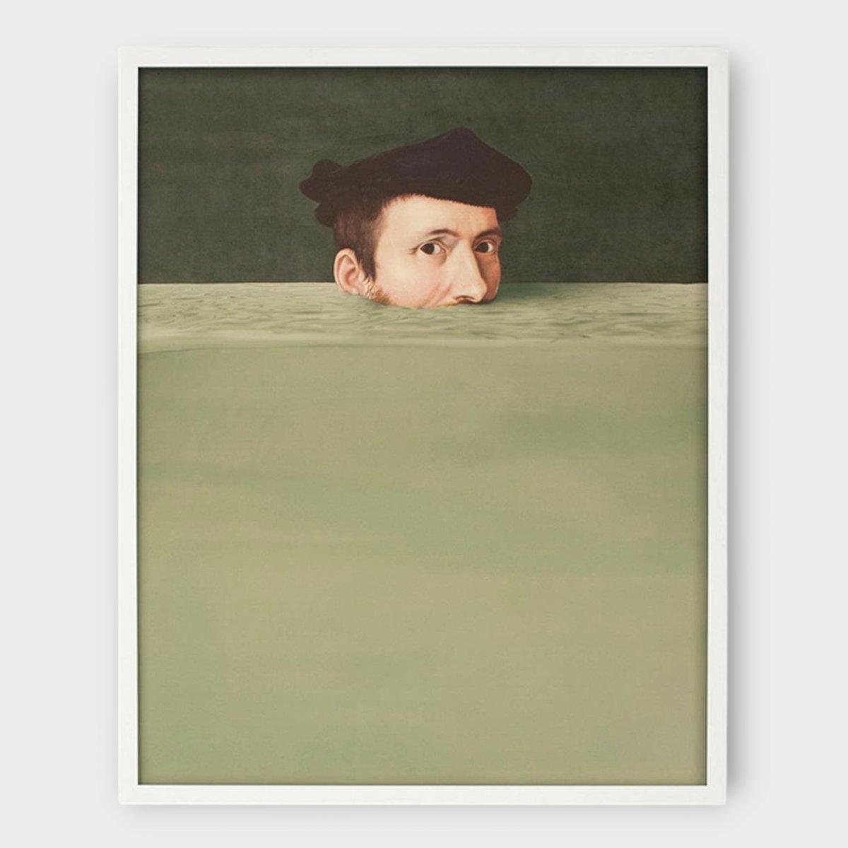 Submerged - 3 White Framed Wall Art.