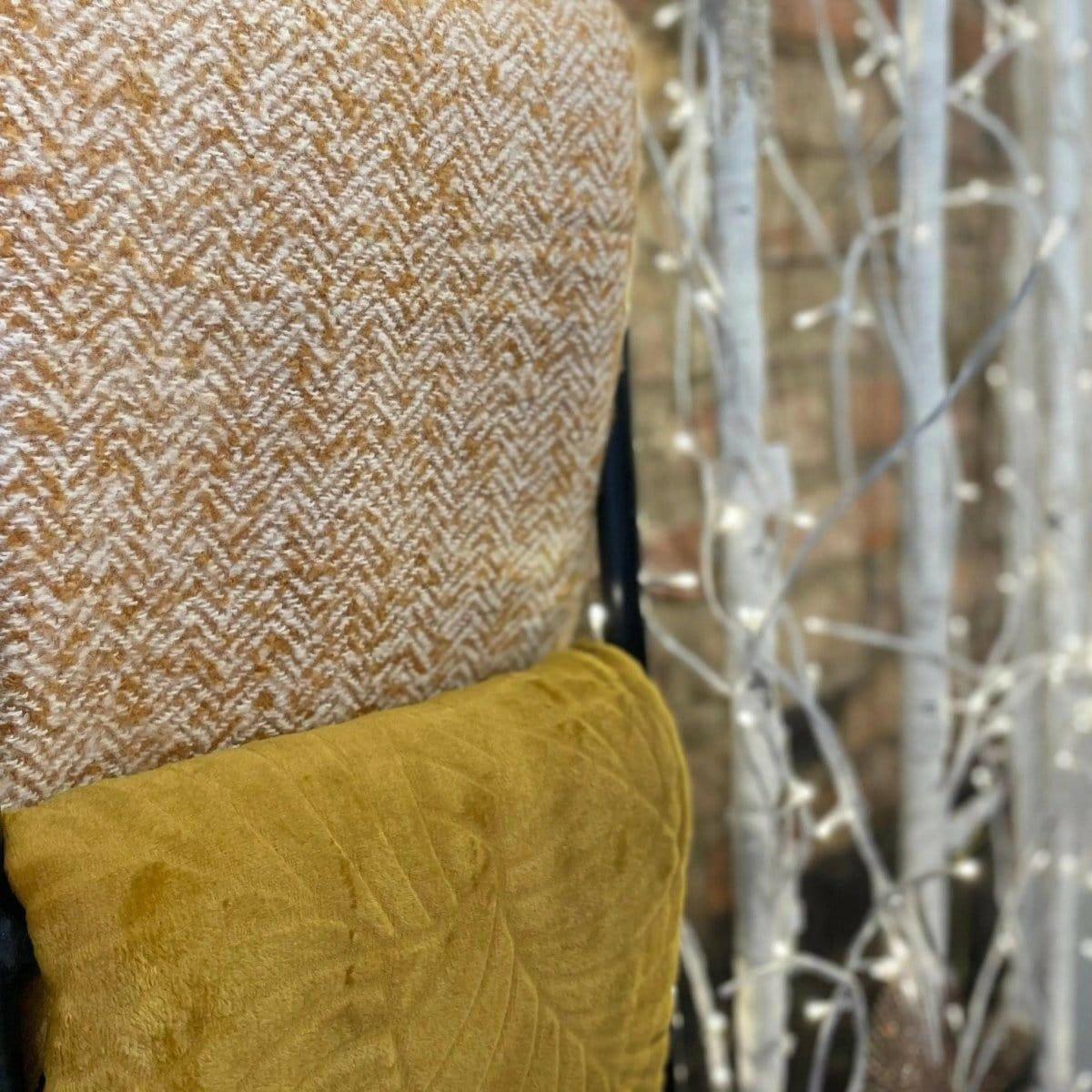 Yellow Gold Herringbone Throw - Persora