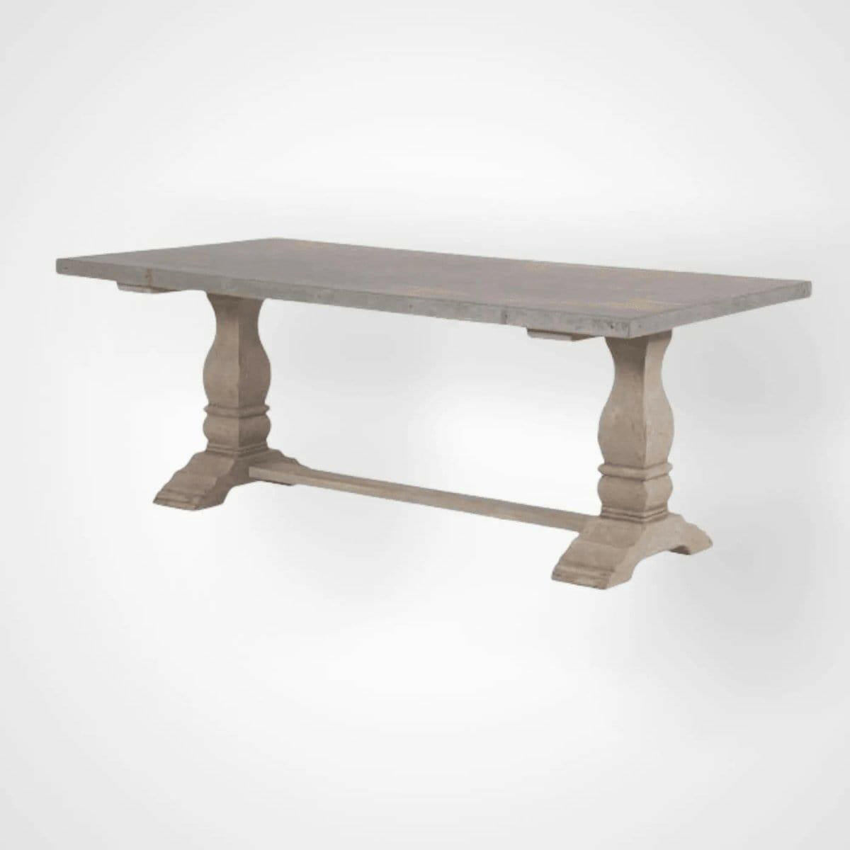 Zinc Topped Dining Table.