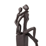 Playfulness Mother and Child Cast Iron Sculpture