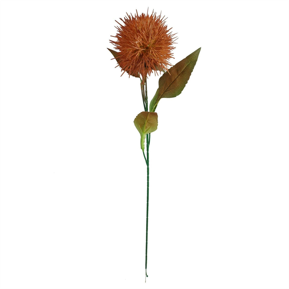 Globe Thistle Yellow Ball Artificial Flower Stem – 70cm Faux Floral