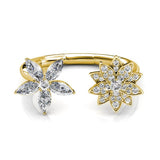 CARALI / MYC Paris - Fraternal Bloom Ring - Gold and Crystal: 52