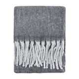 Cozy Woven Tasselled Throw Charcoal: Charcoal / 140 x 180cm
