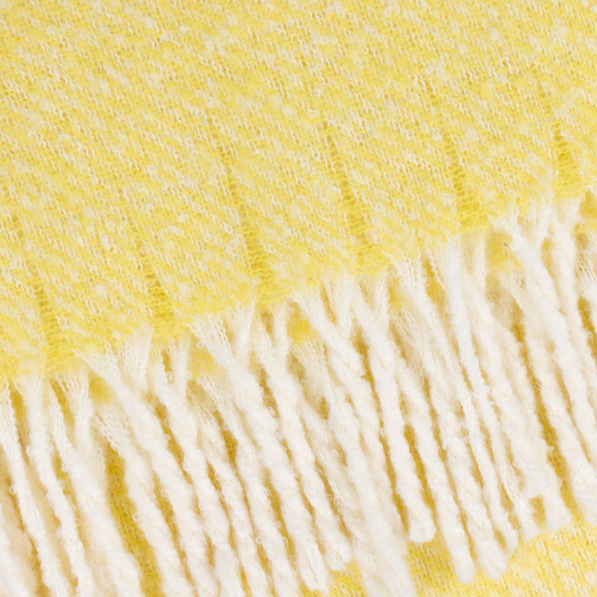 Riva Home - Isla Woven Tasselled Throw Butter Yellow: Butter Yellow / 130 x 180cm