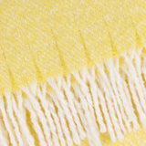 Riva Home - Isla Woven Tasselled Throw Butter Yellow: Butter Yellow / 130 x 180cm