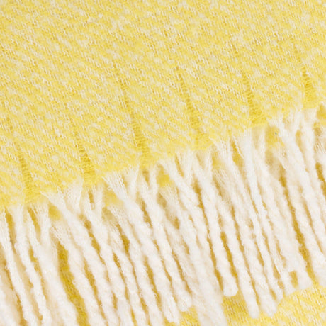 Riva Home - Isla Woven Tasselled Throw Butter Yellow: Butter Yellow / 130 x 180cm