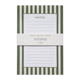 Green Striped Writing Notepad