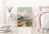 Mountain Painting Pastel Landscape Art Print A3