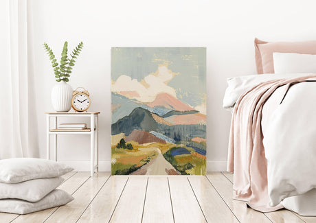 Mountain Painting Pastel Landscape Art Print A3