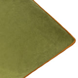 Riva Home - Meridian Velvet Cushion Olive/Ginger: Olive/Ginger / Polyester Filled / 55 x 55cm