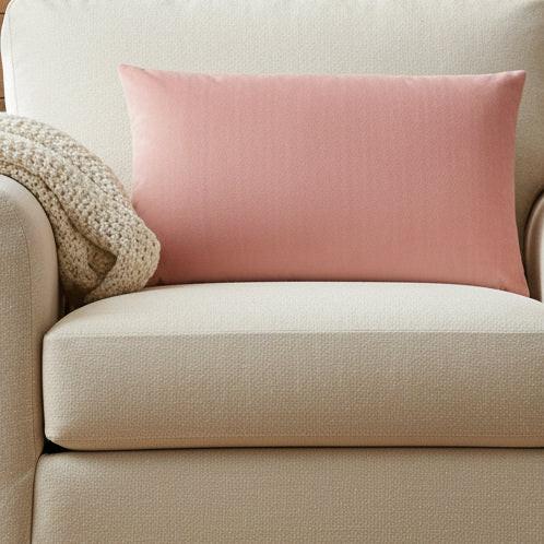 Riva Home - Contra Velvet Cushion Blush: Blush / Polyester Filled / 40 x 60cm.