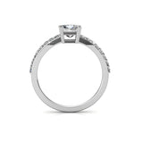 CARALI / MYC Paris - Simple Square Ring - Silver and Crystal: 52