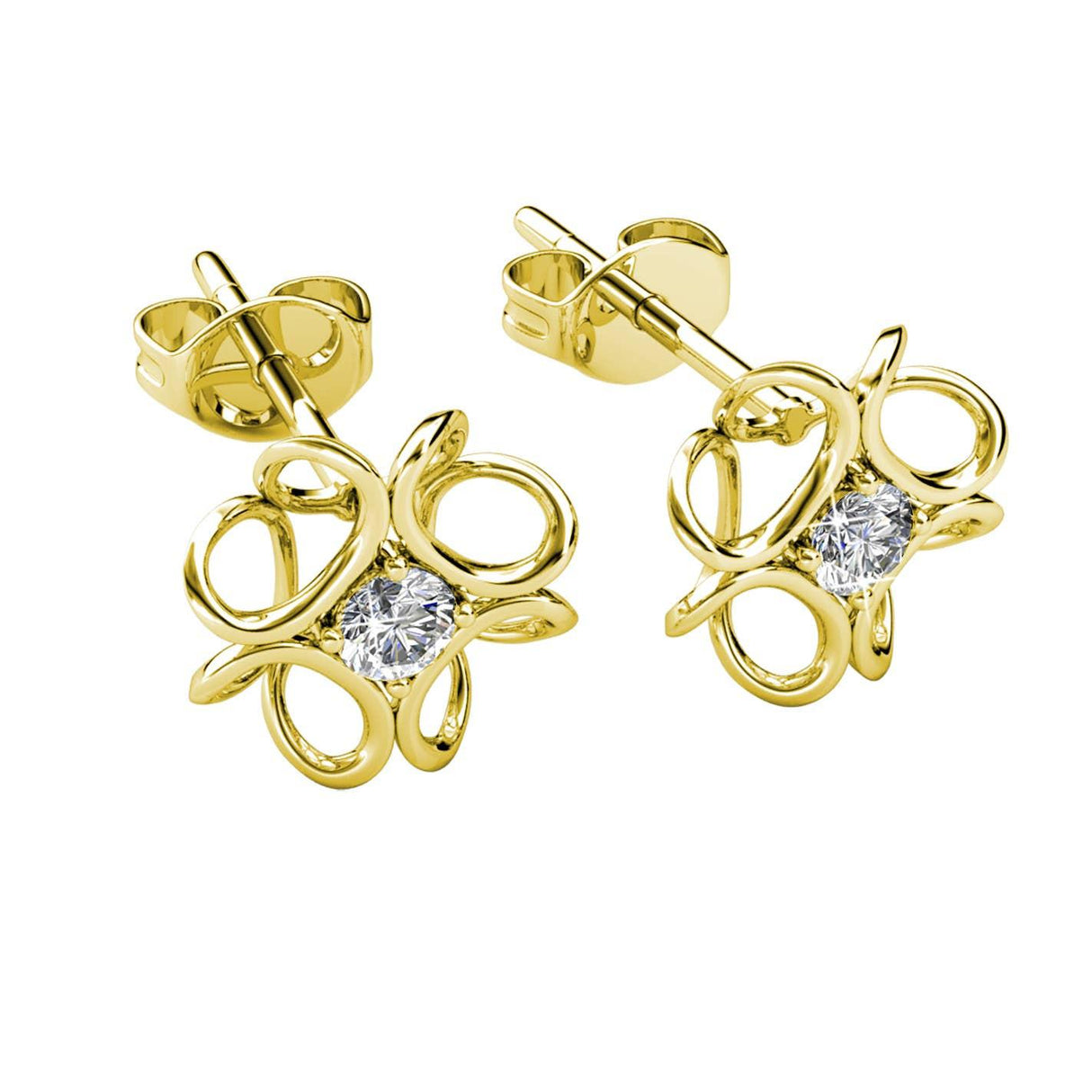 CARALI / MYC Paris - Daffodil Earrings - Gold and Crystal