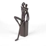 Playfulness Mother and Child Cast Iron Sculpture