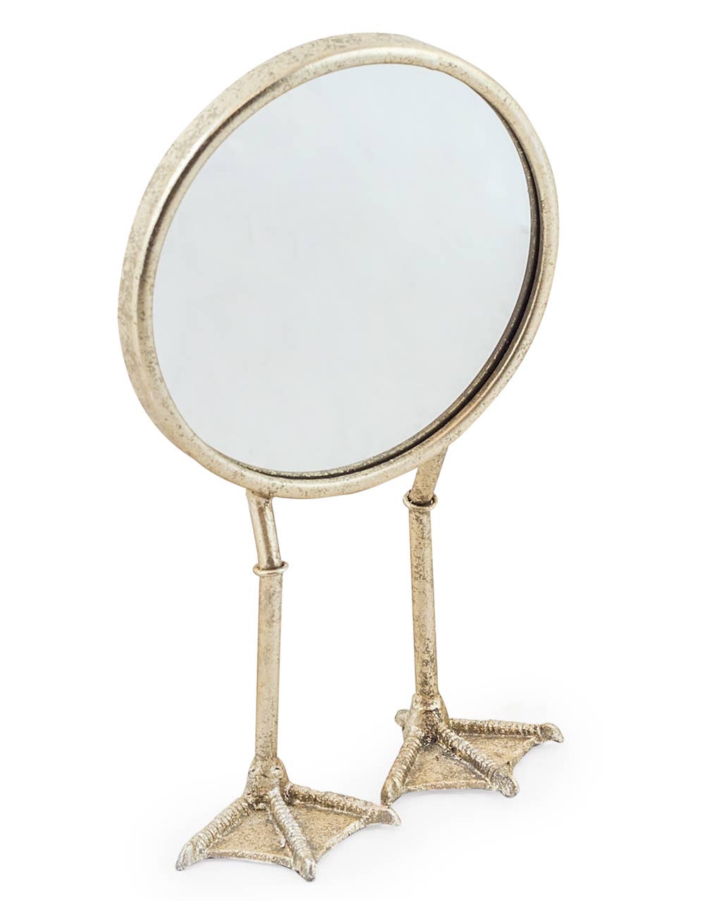 McGowan & Rutherford Ltd - Silver Bird Legged Table Mirror.