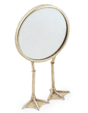 McGowan & Rutherford Ltd - Silver Bird Legged Table Mirror.