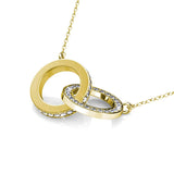 CARALI / MYC Paris - Circle Twin Pendants - Gold and Crystal