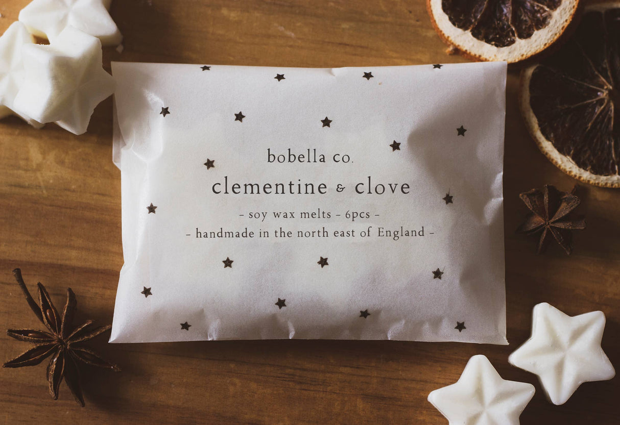 Bobella Co. - Christmas Wax Melts in Clementine & Clove