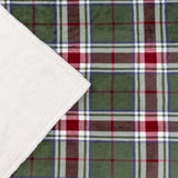 Riva Home - Braemar Check Sherpa Fleece Throw Berry/Pine: Berry/Pine / 140 x 180cm