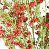 Artificial Foliage Stem Flowers - Red