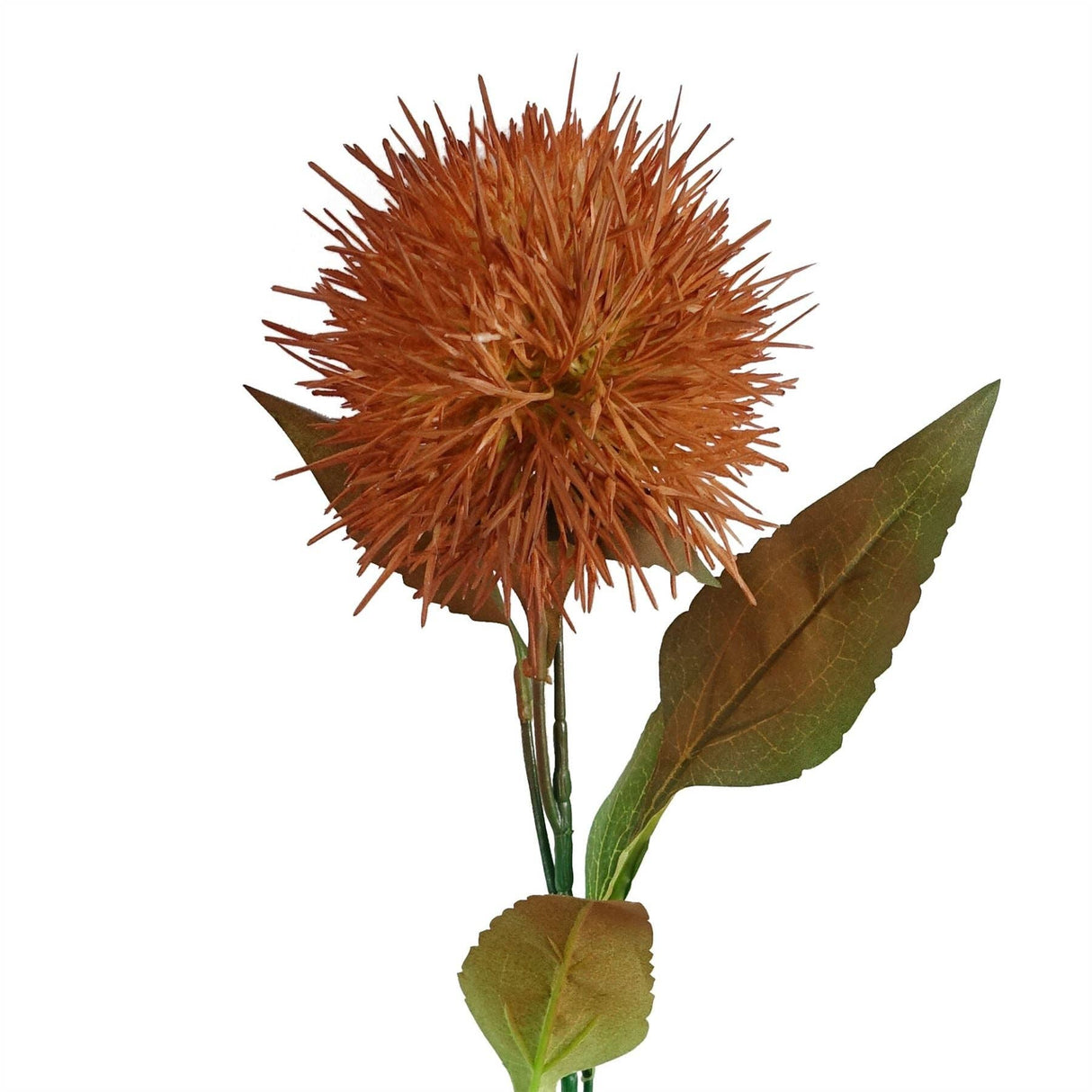 Globe Thistle Yellow Ball Artificial Flower Stem – 70cm Faux Floral