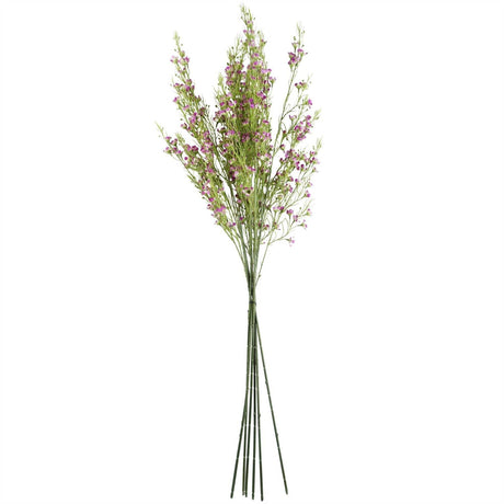 Leaf Design UK LTD - Pack 6x 100cm Artificial Foliage Stem Flowers - Purple
