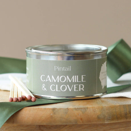 Pintail Candles | Avalon Home - Camomile and Clover Paint Pot Candle | Small Candles in Tins
