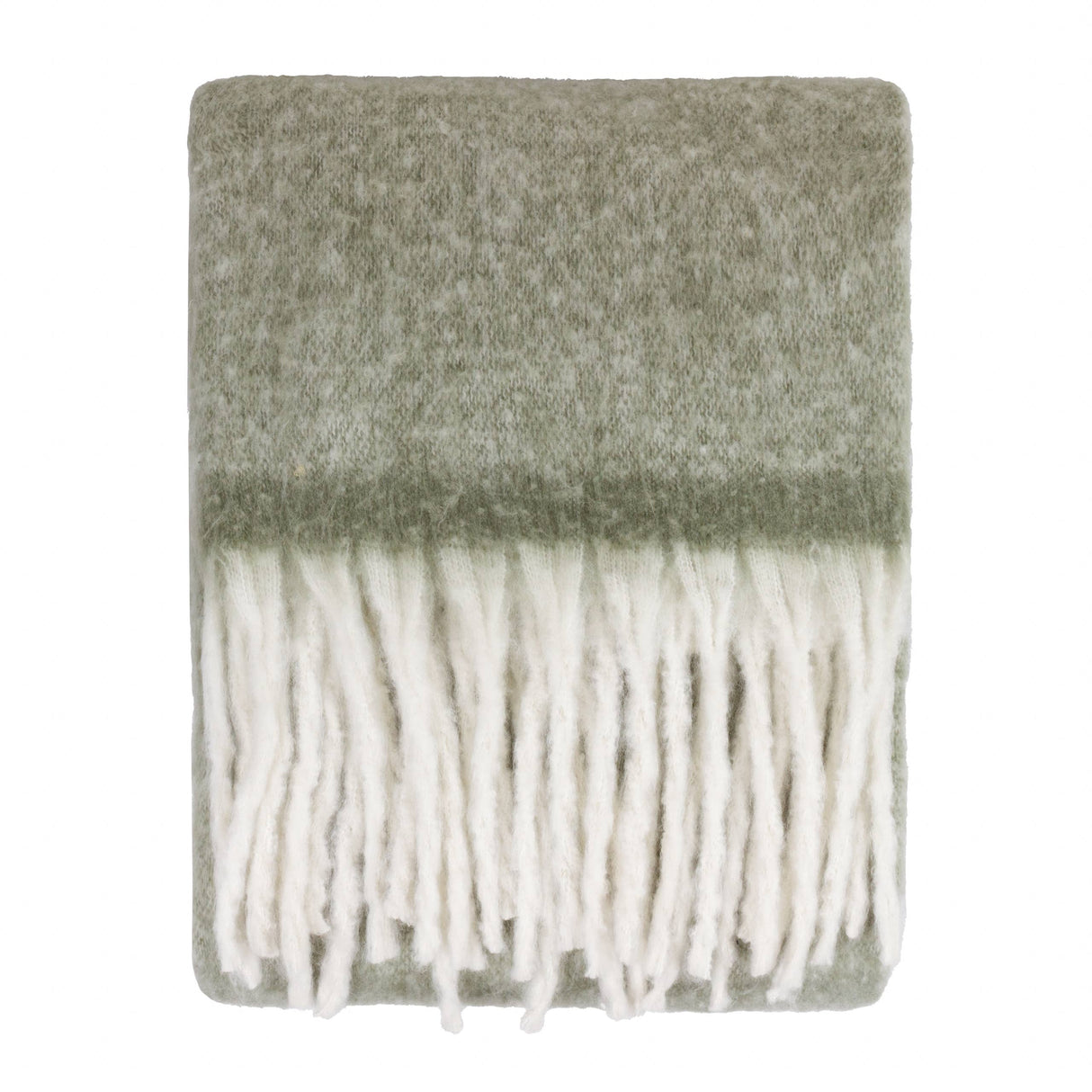 Riva Home - Cozy Woven Tasselled Throw Green: Green / 140 x 180cm.