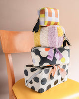 Luxury Caroline Gardner mini cube cosmetic bag, elegant travel organizer with chic design and premium craftsmanship