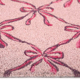 Phoenox Textiles - My Mat Printed Coir Blush Bows: 45x75