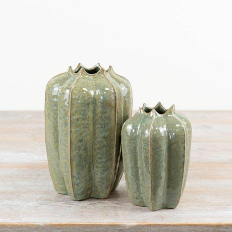 Gainsborough Giftware x Portland Living - Green Seeded Pod Vase, 23cm